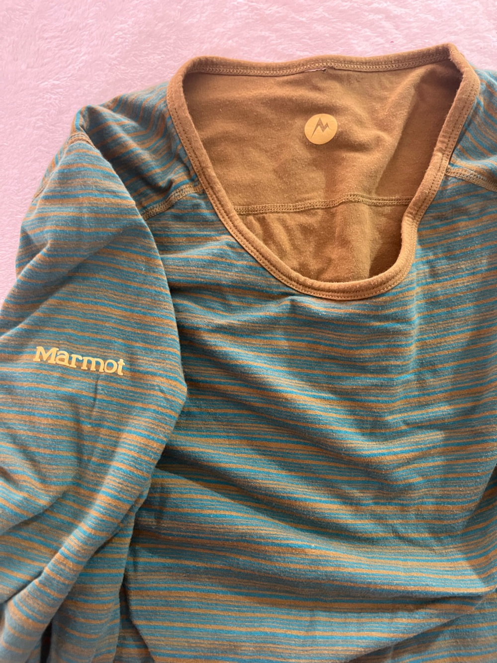Marmot Reversible Striped Long-Sleeve Base Layer Top Longsleeve Shirt soft